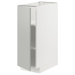 METOD Podni element s policama, bela/Havstorp svetlosiva, 30x60 cm