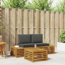 Set vanjskih sofa Prirodna i antracit 59 x 59 x 37 cm