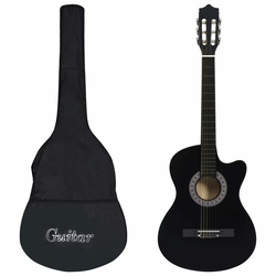 12-dijelni set klasične gitare Western sa 6 žica crni 38 