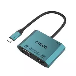 Adapter usb type-c na hdmi (zenski) 4k 60hz + vga (zenski) 2k 60hz 16cm (otn-m205) onten ( AD493 )