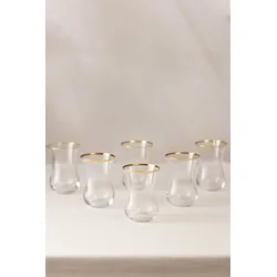 Hermia Set čaša za čaj, 6 komada, Zlatne boje
