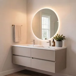 Skye Decor Set kupatilskog ormarića sa umivaonikom i ogledalom, 2 dela, Sivi