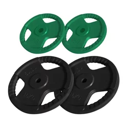 GORILLA SPORTS 2 x 5 kg i 2 x 10 kg Set gumiranih tegova