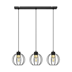 Luster na sajli STARLIGHT 3xE27/15W/230V crna/zlatna
