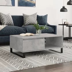 Stolić za kavu boja betona 90 x 60 x 35 cm konstruirano drvo