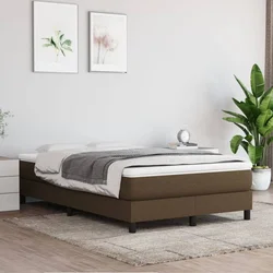 Madrac s džepičastim oprugama srednje tvrdoće tamnosmeđi 120x200x20 cm tkanine
