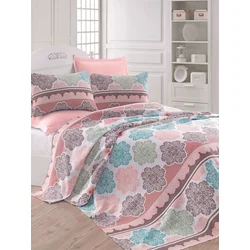 Hanah home Set prekrivač i jastučnica Andalucia, 160x230 cm, Roze