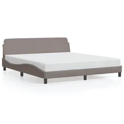 Vidaxl Posteljni okvir Dover taupe 180x200 cm blago