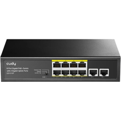 Cudy GS1010P 8-Port Gigabit PoE+ Switch with 2 Gigabit Uplink ports, PoE 30W