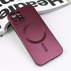 Maska za telefon Magsafe Chrome za iPhone 15 6.1, Bordo