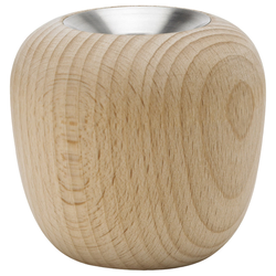 Svečnik za čajne svečke ORA, 6,5 cm, rjava, bukov les, Stelton