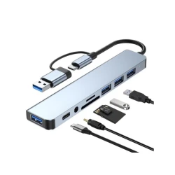 LINKOM USB+TIP C Hub 4xUSB 3.0+TIP C+SD/micro sd+ Audio