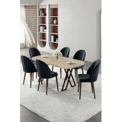 Hanah Home Trpezarijski set, 7 komada, Teget