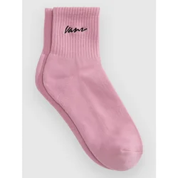 Vans Classic Script Half Crew Socks pink dawn