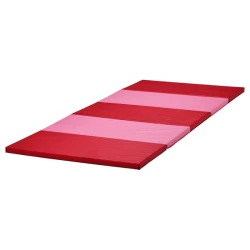 PLUFSIG Sklopiva podloga za gimnastiku, roze/crvena, 78x185 cm