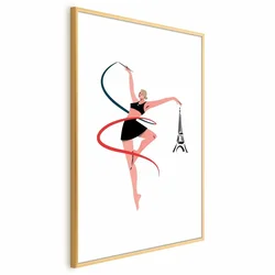 shumee Plakat - Ilustracija ženske s trakom - ritmična gimnastika