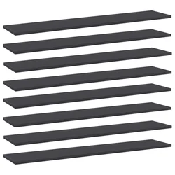 Police za knjige 8 kom sive 100 x 20 x 1,5 cm od iverice