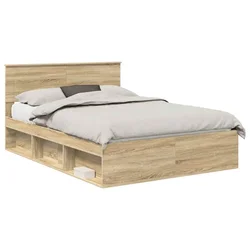 Vidaxl Konstrukcija postelje Sonoma 140 x 190 cm Konstruiran les