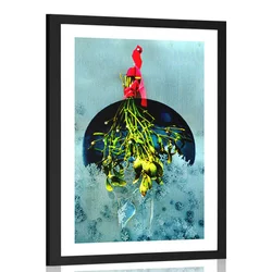 Plakat s paspartujem čarobno omelo - 60x90 black