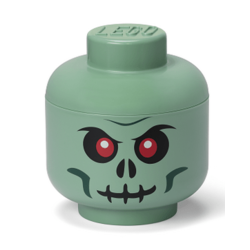 LEGO glava za odlaganje (mala): Zeleni skeleton