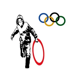Wallity Zidna dekoracija Banksy 7, 62x61cm