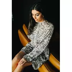 Obuća Trend Ženska haljina Flora, Mini, Crno-bela