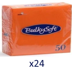 BULKYSOFT Salvete, 50/1, Dvoslojna, 24 pakovanja, 33x33 cm, Narandžasta
