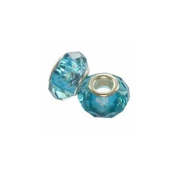 Akrilna perla u PANDORA stilu 9*15 mm svetlo plava