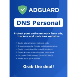 AdGuard DNS Personal (20 Devices, 1 Month) Key GLOBAL