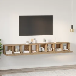 Set TV komoda Zidne 4 pcs Umjetnički hrast 60 x 30 x 30 cm