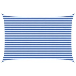 Vidaxl Senčna platna Modra in bela 3 x 4 m HDPE