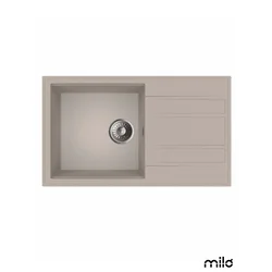 Milo Granitna sudopera Retto, o90, 78x46cm, Pure sand