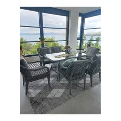 HANAH HOME Baštenska garnitura Hisar 6+1 Grey