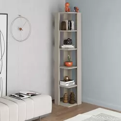 HANAH HOME Polica za knjige Nati Corner Sandstone