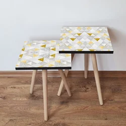 Hanah Home Set klub stočića 2Shp258, 2 komada, Šareni