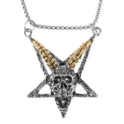 Ogrlica Pentagram Screaming Skull - PSY1076