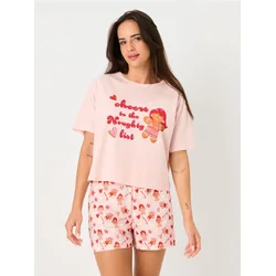 Sinsay - Pamukna dvodelna pidžama sa printom - pastelno roze
