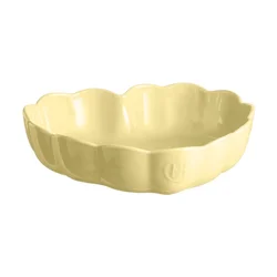 Heart-shaped baking dish, ceramics, 26.5x24.5cm/1.8L, Vanilla - Emile