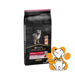 Purina Pro Plan Medium Puppy Sensitive Skin 12kg, Losos za Štence Srednjih Rasa