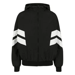 Womens Crinkle Batwing Jacket blk/wht