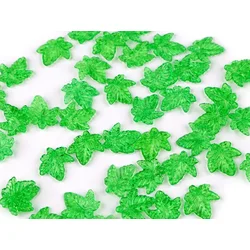 Plastične kroglice lističi mešanica oblik in velikosti - zelene (20 g)