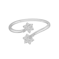 Diamant Exquis Prstan Ring aus 375 Weißgold mit Diamant srebrna