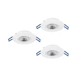 Eglo 300184 - Komplet od 3 LED ugradnih svetala GEDREZ LED/4,9W/230V, prečnika 9 cm, bela