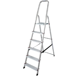 KRAUSE Kućne aluminijumske merdevine 000736, 1.90m, Hrom
