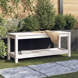 Vrtna klupa bijela 108 x 35 x 45 cm od masivne borovine