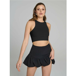Sinsay - Rebrasti crop top - crno