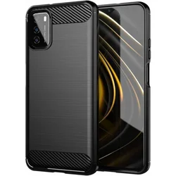 Futrola Carbon Shield TPU za Xiaomi Poco M3 - Crna KP9408