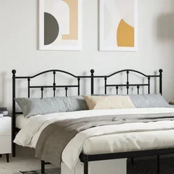 Vidaxl vidaXL Kovinsko vzglavje, črno, 193 cm