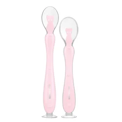 KikkaBoo Silikonske kašičice sa vakumom 2 kom Pink (KKB40106)