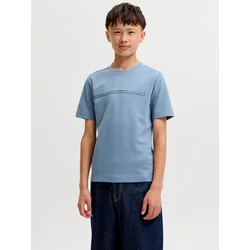 Jack & Jones Junior Majica JCOFUSION opal / golobje modra